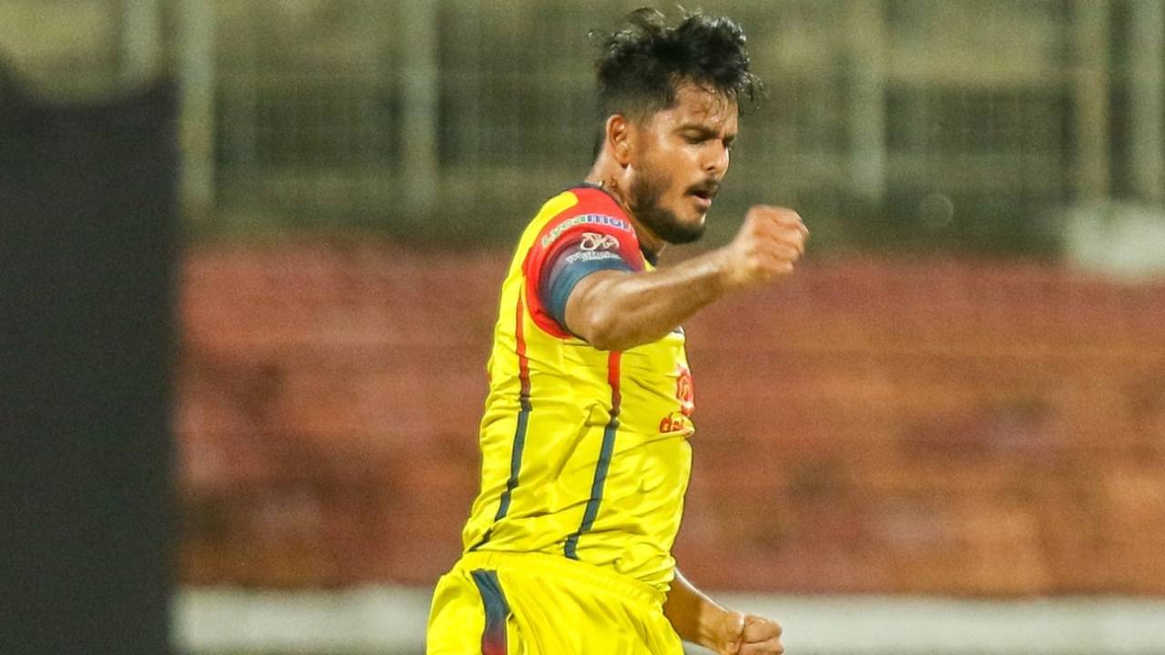 K Vignesh has found form in the TNPL after having recovered from Covid-19, Lyca Kovai Kings vs Ruby Trichy Warriors, TNPL 2021, Chennai, July 23, 2021
