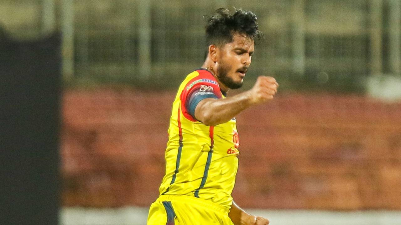 K Vignesh has found form in the TNPL after having recovered from Covid-19, Lyca Kovai Kings vs Ruby Trichy Warriors, TNPL 2021, Chennai, July 23, 2021