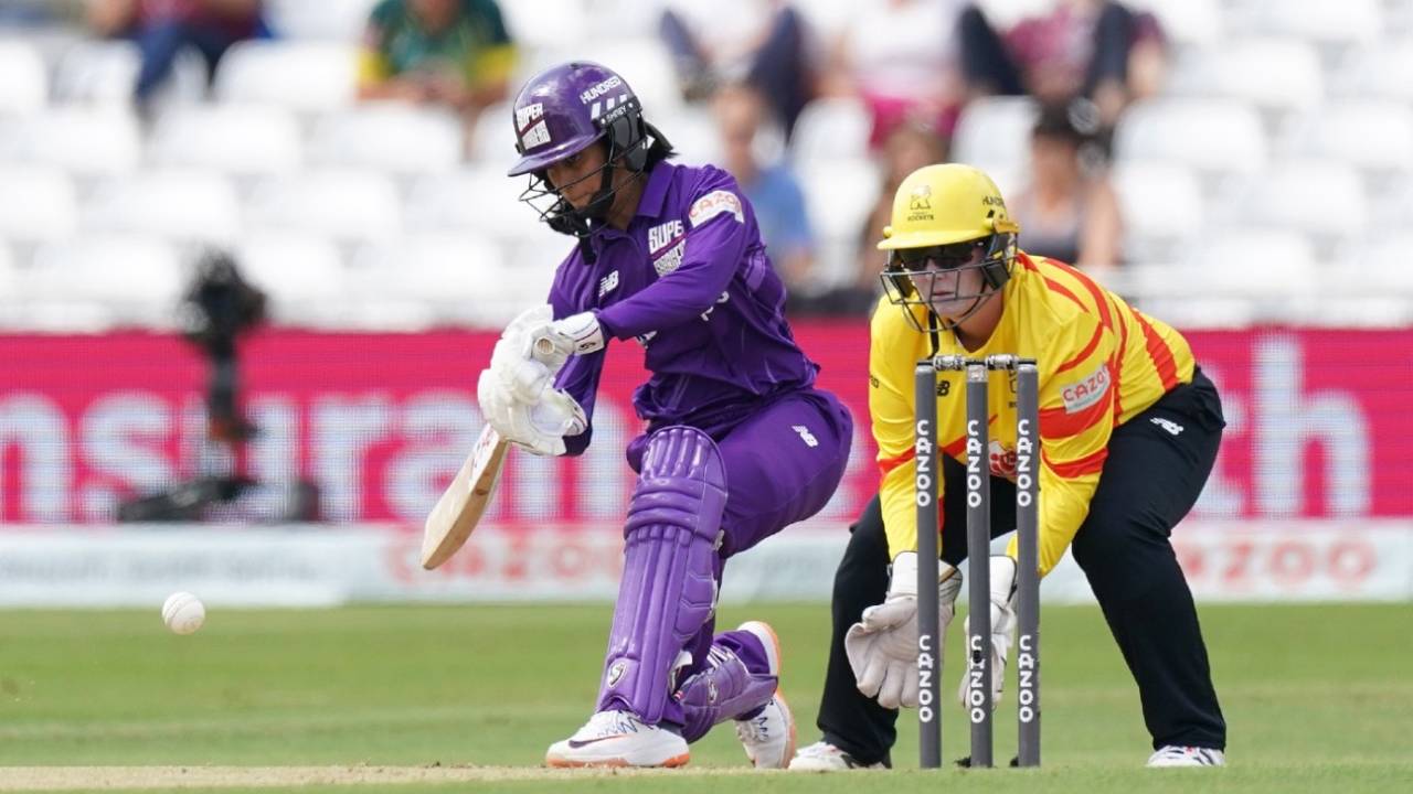 Jemimah Rodrigues drives into the covers&nbsp;&nbsp;&bull;&nbsp;&nbsp;Getty Images