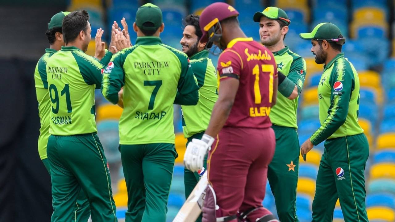 Hasan Ali dismissed Evin Lewis cheaply, West Indies vs Pakistan, 1st T20I, Bridgetown, July 28, 2021