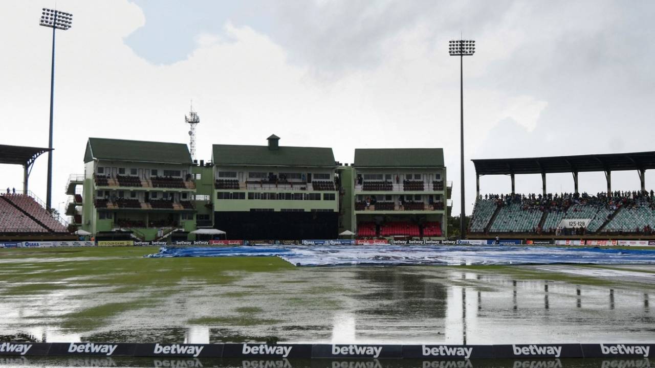 The Providence Stadium wears a flooded look, West Indies vs Pakistan, 3rd T20I, Guyana, August 1, 2021