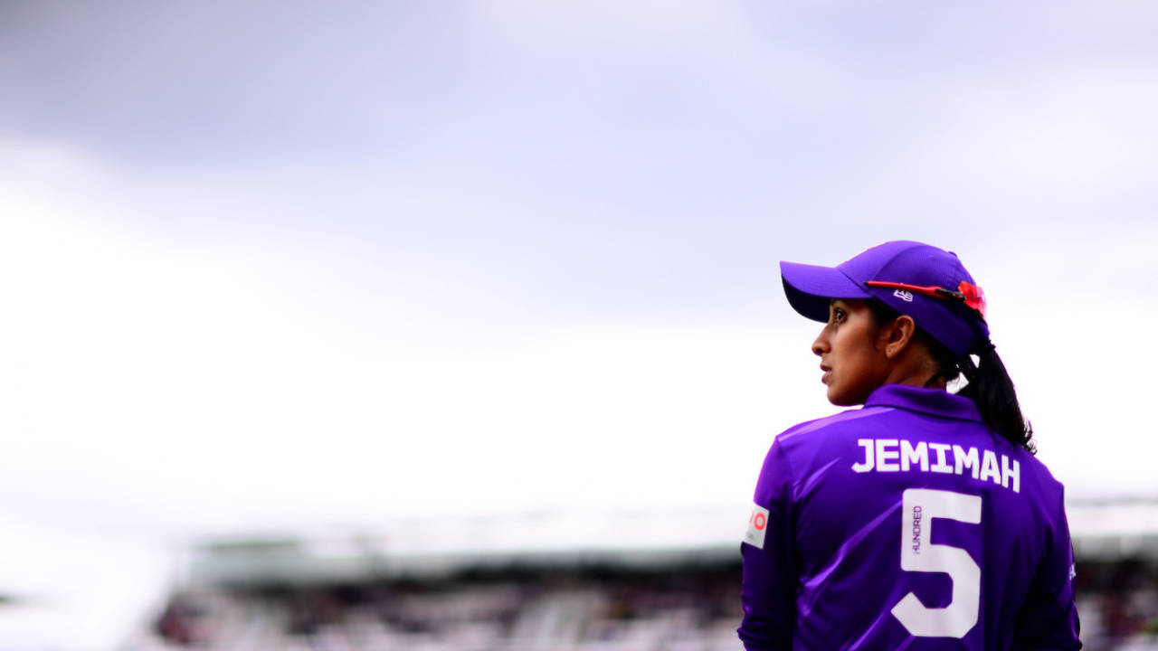 Jemimah Rodrigues looks on while fielding, London Spirit vs Northern Superchargers, Women's Hundred, Lord's, August 3, 2021