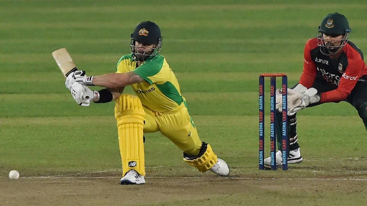 Matthew Wade takes out a reverse sweep, Bangladesh vs Australia, 5th T20I, Dhaka, August 9, 2021