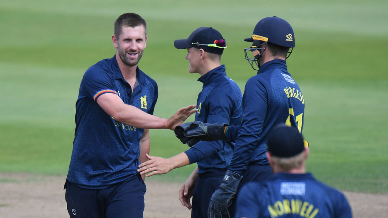 Matthew Lamb celebrates a wicket&nbsp;&nbsp;&bull;&nbsp;&nbsp;Getty Images
