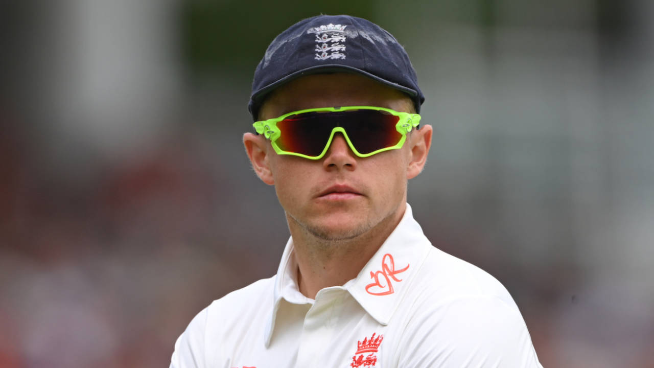Sam Curran sports yellow sunglasses while fielding, England vs India, 2nd Test, Lord's, 2nd day, August 13, 2021