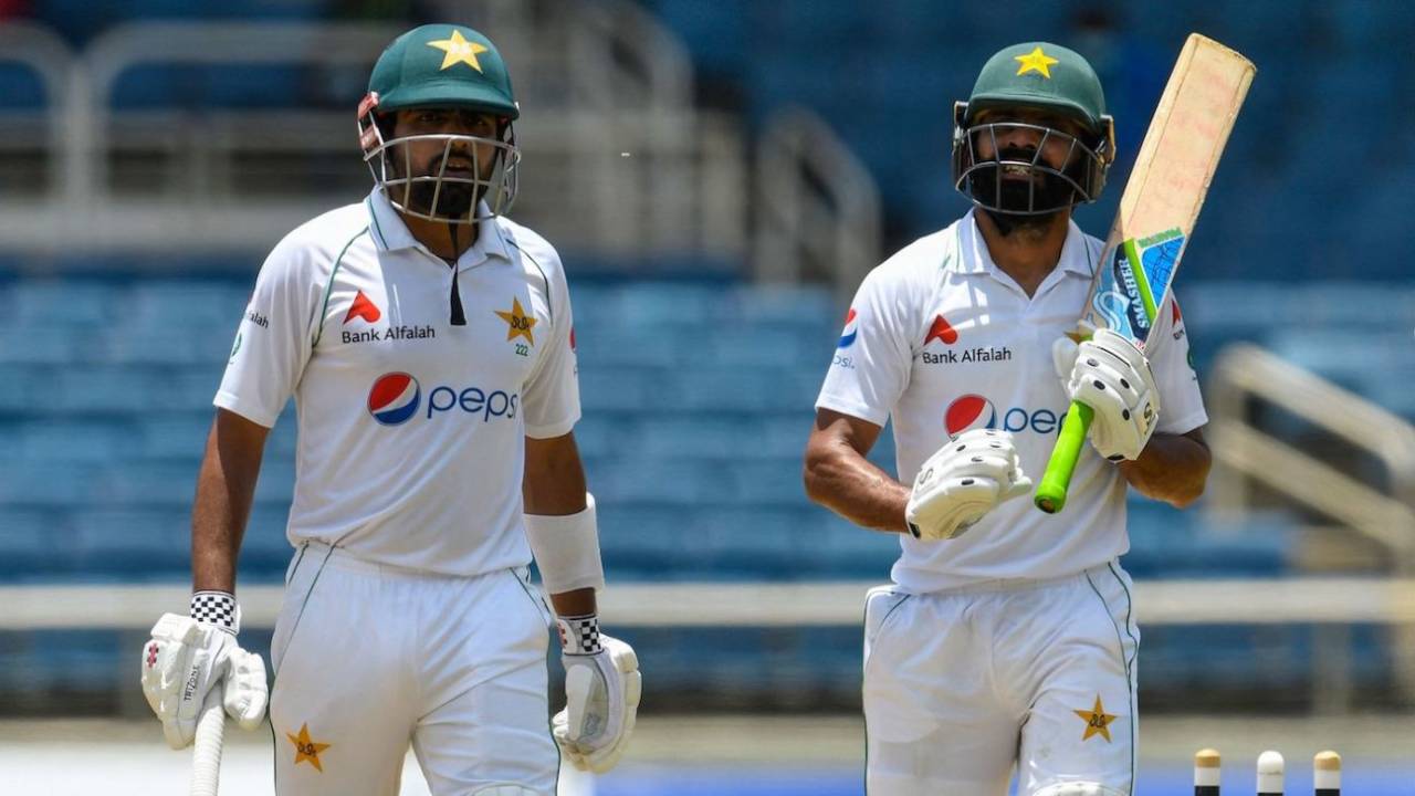 Babar Azam and Fawad Alam steadied Pakistan after early losses, West Indies vs Pakistan, 2nd Test, Jamaica, 1st day, August 20, 2021