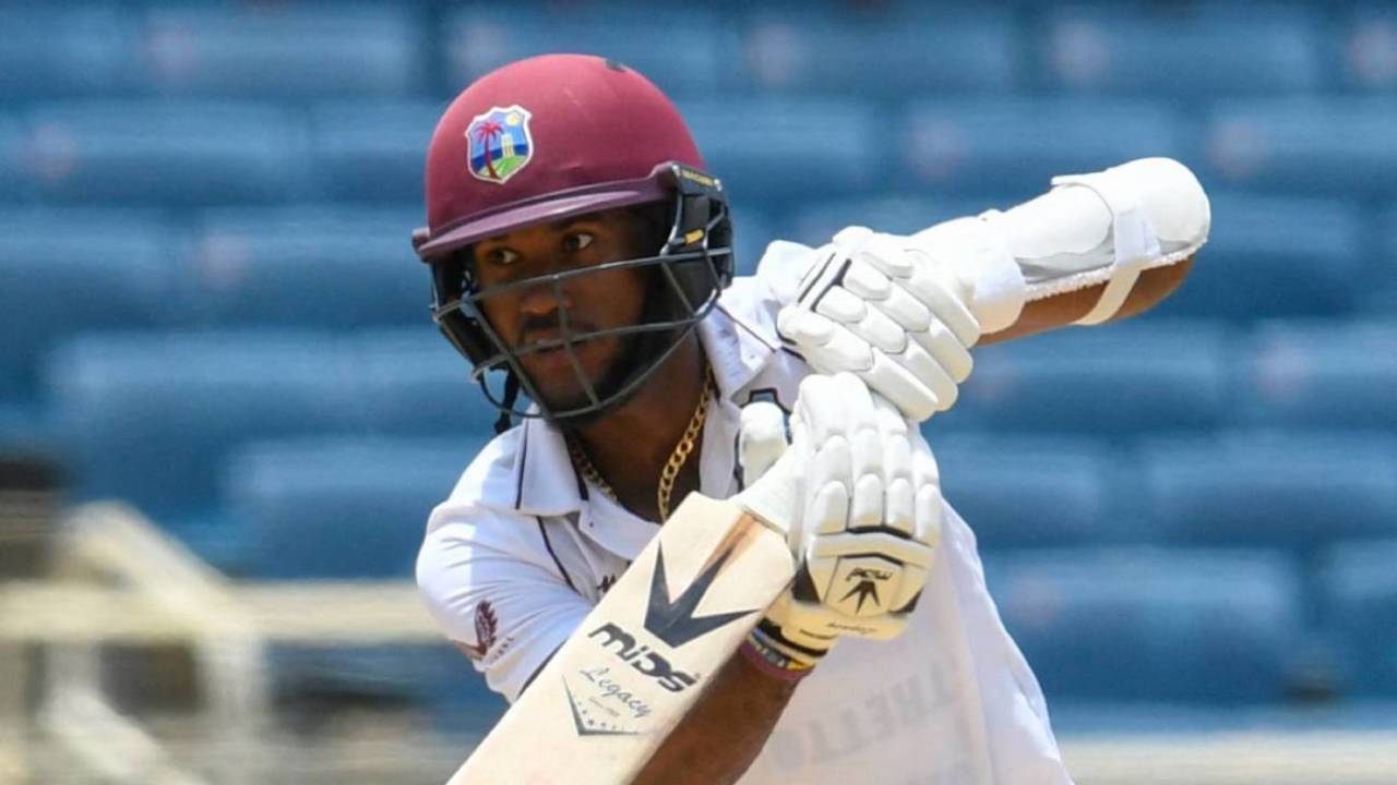 Kraigg Brathwaite held the West Indies innings together during his time at the crease, West Indies v Pakistan, 2nd Test, Kingston, 5th day, August 24, 2021