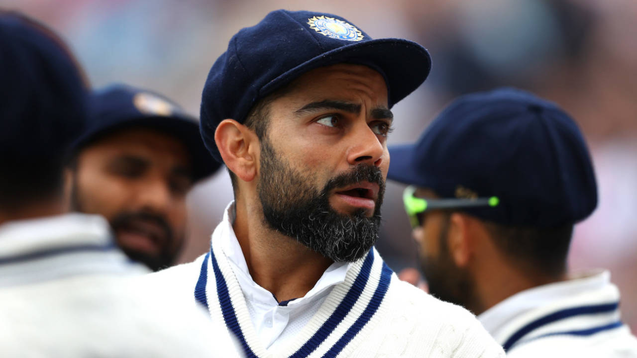 Virat Kohli at the Indian team's huddle before the start of the second day's play, England vs India, 3rd Test, Leeds, 2nd day, August 26, 2021
