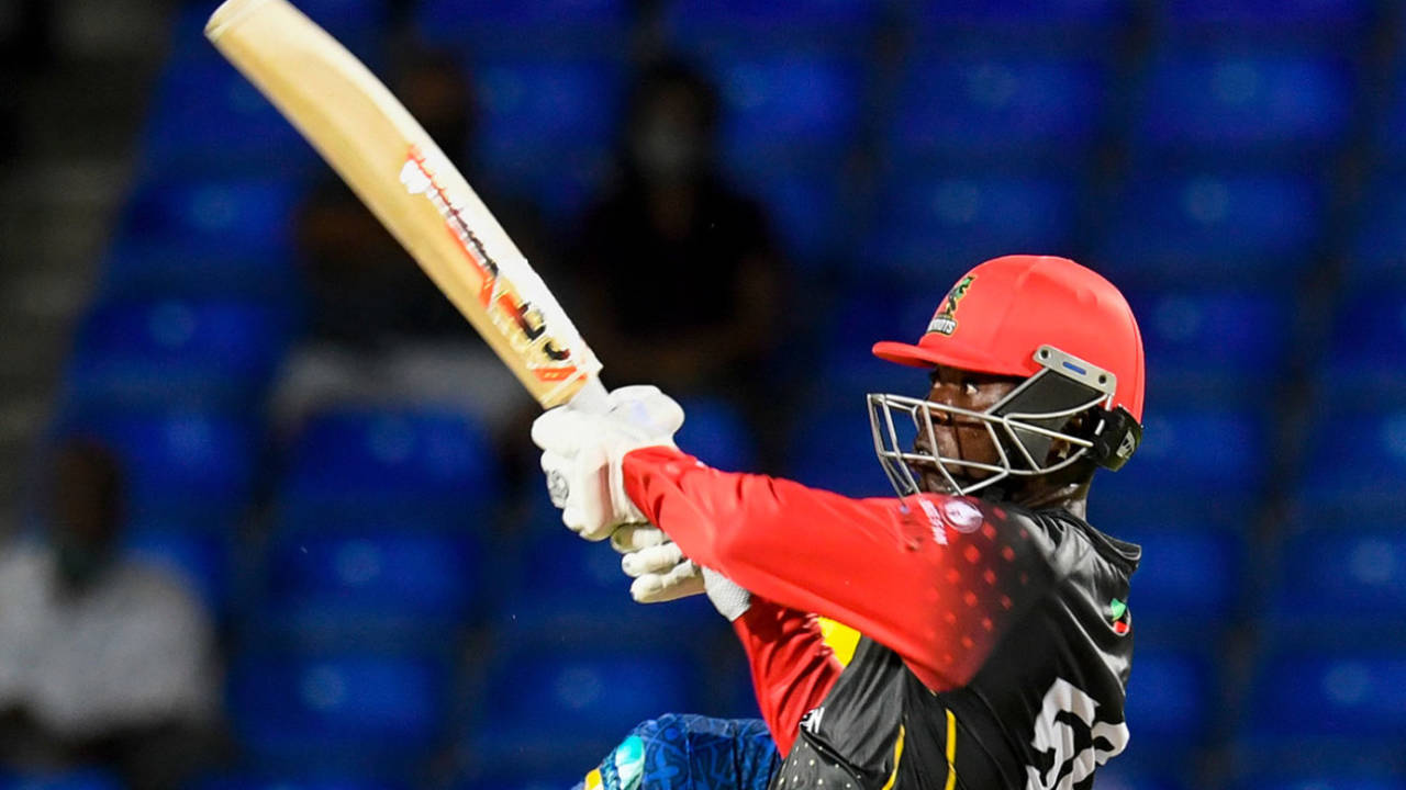 Sherfane Rutherford struck a superb half-century, Barbados Royals vs St Kitts and Nevis Patriots, 2nd match, CPL 2021, Basseterre, August 27, 2021