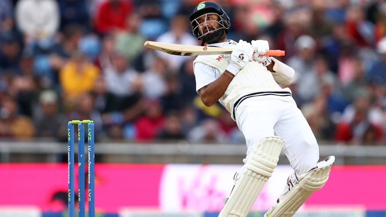 Cheteshwar Pujara plays a ramp shot, England vs India, 3rd Test, Leeds, 3rd day, August 27, 2021