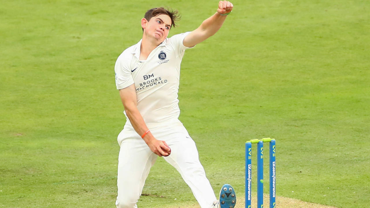 Ethan Bamber claimed a four-wicket haul, Middlesex vs Derbyshire, County Championship, Division Three, Lord's, August 31, 2021
