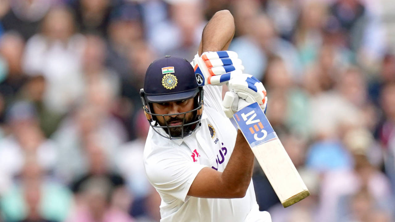 Rohit Sharma drives on the up, England vs India, 4th Test, The Oval, London, 3rd day, September 4, 2021