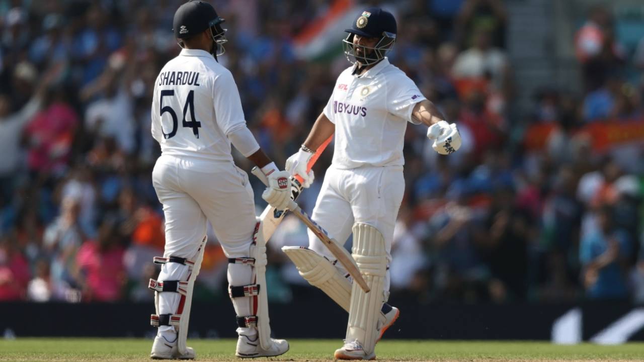 Shardul Thakur and Rishabh Pant put on 100 runs together, England vs India, 4th Test, The Oval, London, 4th day, September 5, 2021