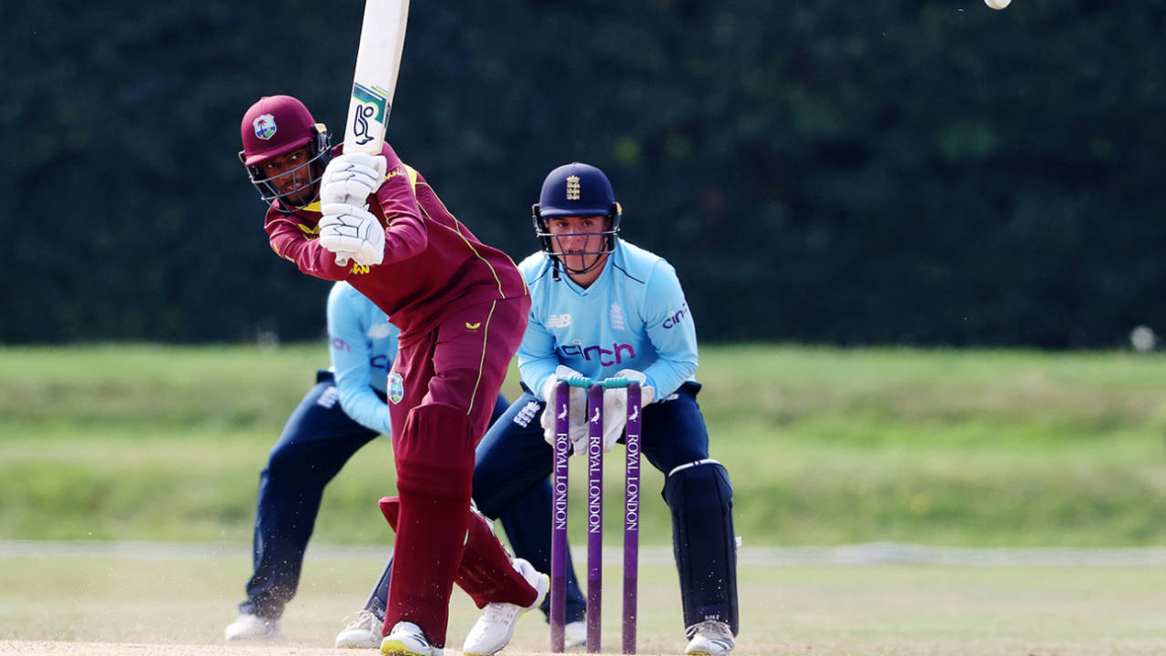 Teddy Bishop made an unbeaten 97, England U19s vs West Indies U19s, 2nd Youth ODI, Beckenham, September 6, 2021