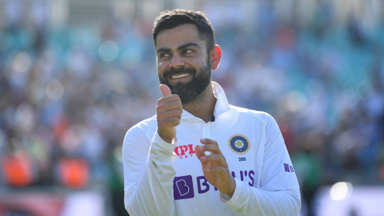 Virat Kohli is all smiles after the Oval Test, England vs India, 4th Test, The Oval, London, 5th day, September 6, 2021