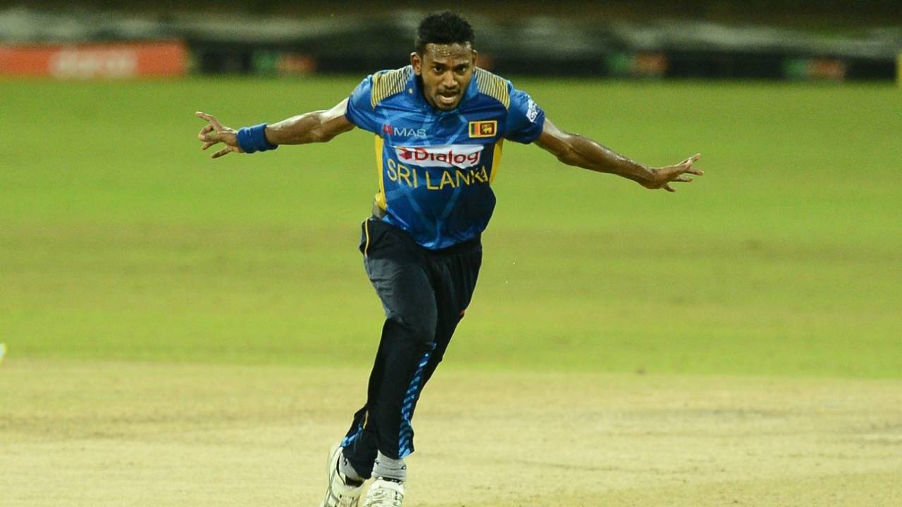 Dushmantha Chameera wheels away, Sri Lanka vs South Africa, 3rd ODI, Colombo, September 7, 2021