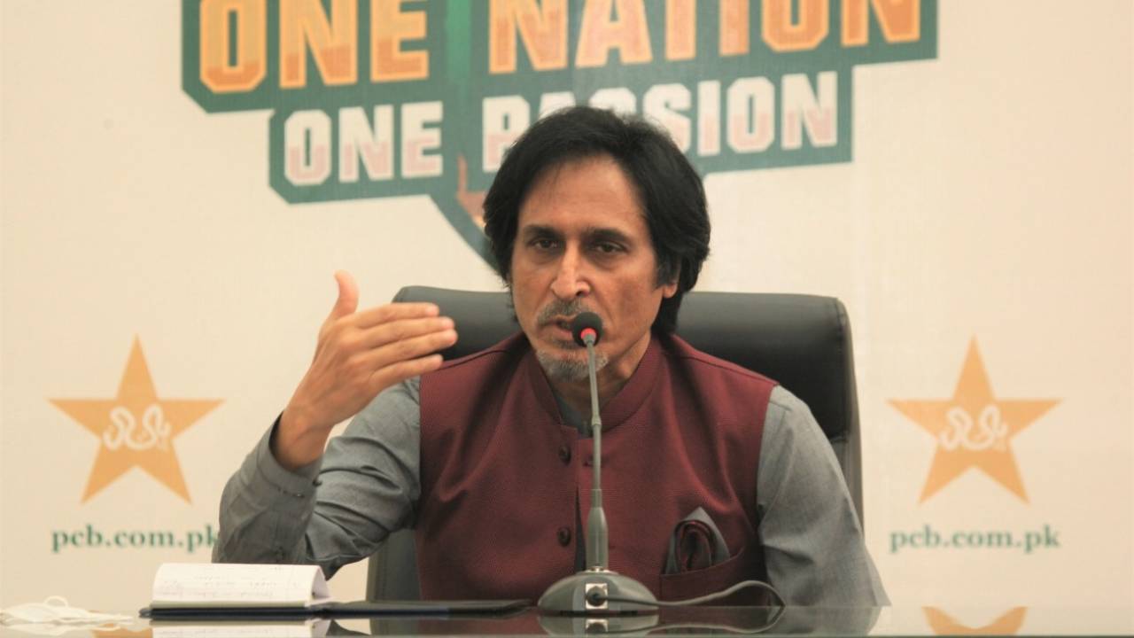 Ramiz Raja speaks at a press conference after being unveiled as the new PCB chairman&nbsp;&nbsp;&bull;&nbsp;&nbsp;PCB