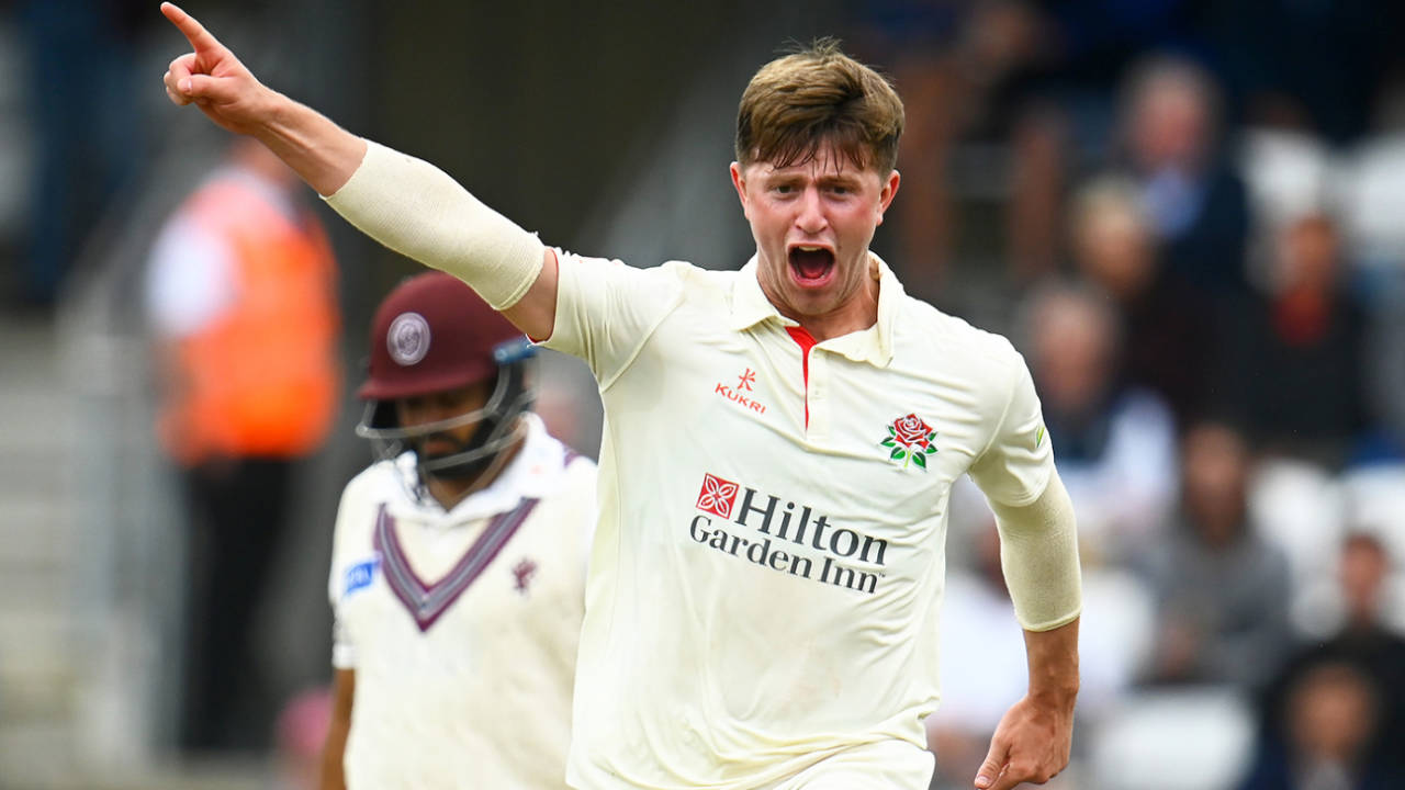 Jack Blatherwick claimed a four-wicket haul, Somerset vs Lancashire, County Championship, Division One, Taunton, September 13, 2021