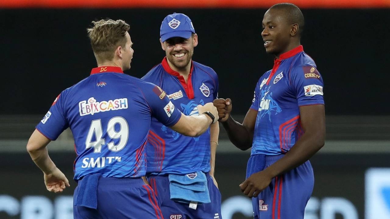 Steven Smith, Anrich Nortje and Kagiso Rabada get together, Delhi Capitals vs Sunrisers Hyderabad, 33rd match, IPL 2021, Dubai, September 22, 2021