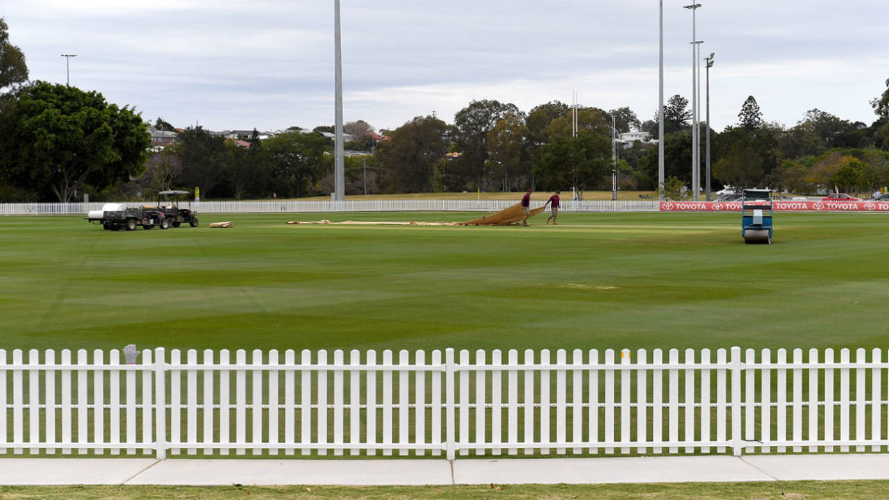 No play: an empty Ian Healy Oval after the Sheffield Shield match was called off&nbsp;&nbsp;&bull;&nbsp;&nbsp;Getty Images