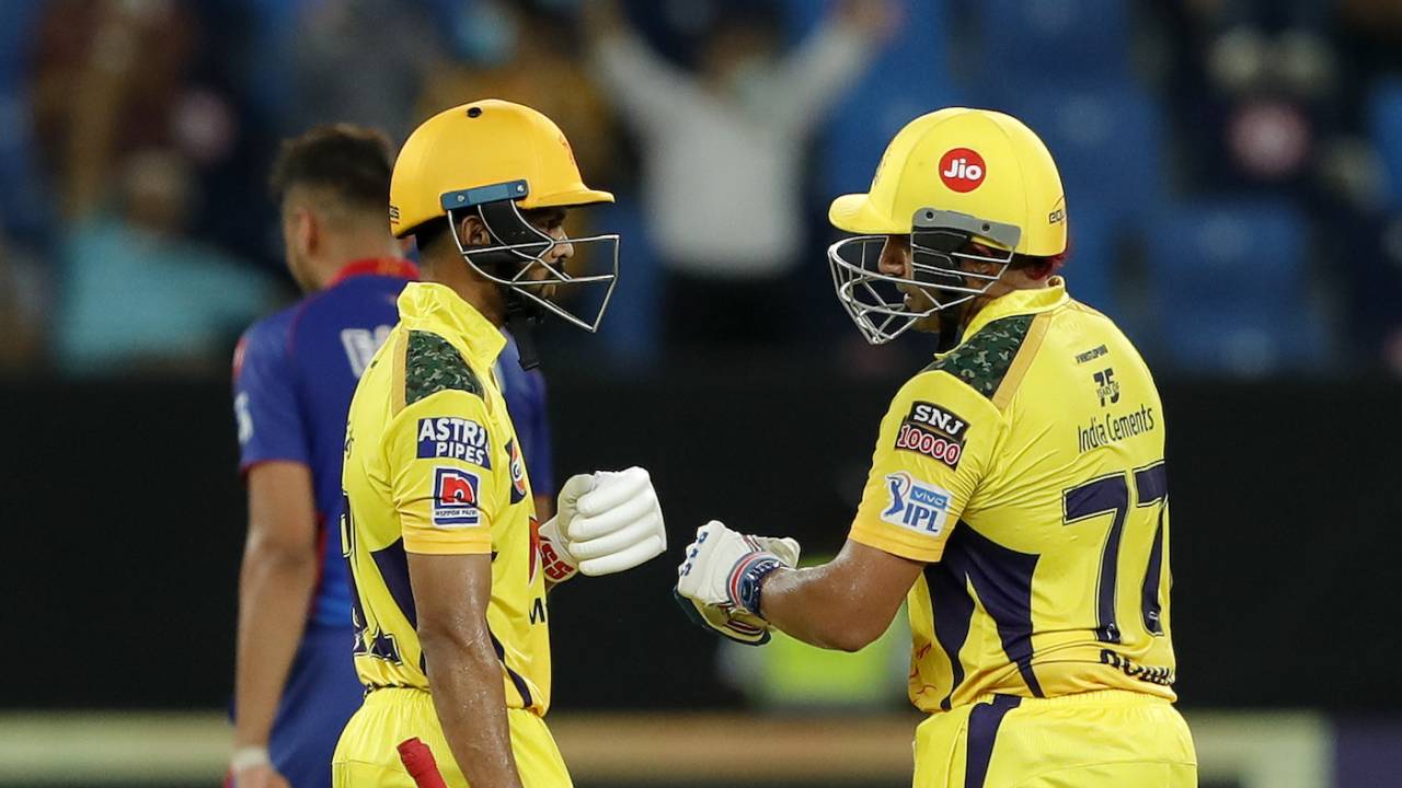 Ruturaj Gaikwad and Robin Uthappa put together a solid stand for the second wicket, Delhi Capitals vs Chennai Super Kings, IPL 2021 Qualifier 1, Dubai, October 10, 2021