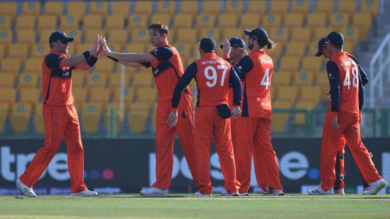 Fred Klaassen broke Namibia's dangerous opening stand, Namibia vs Netherlands, T20 World Cup 2021, Abu Dhabi, October 20, 2021