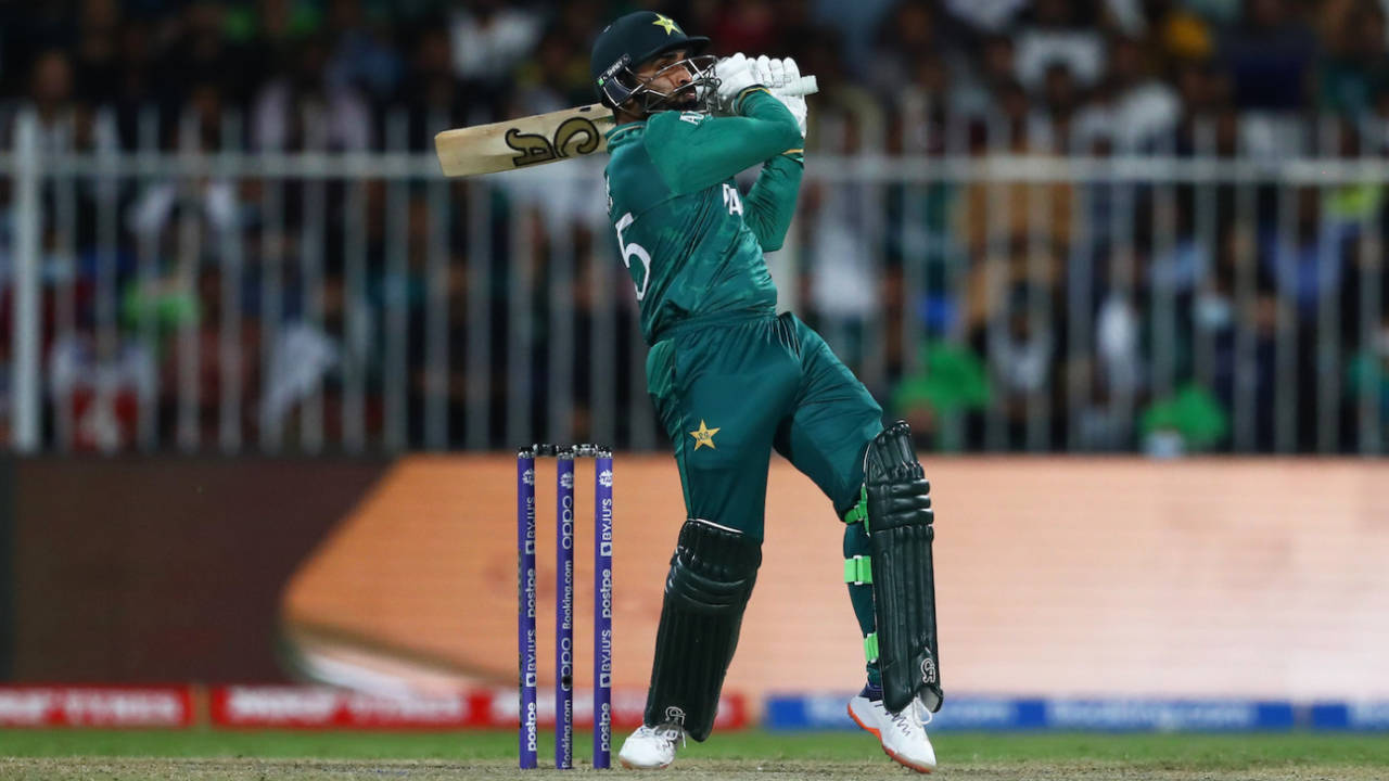 Asif Ali clubbed two consecutive sixes down the ground, Pakistan vs New Zealand, T20 World Cup 2021, Group 2, Sharjah, October 26, 2021