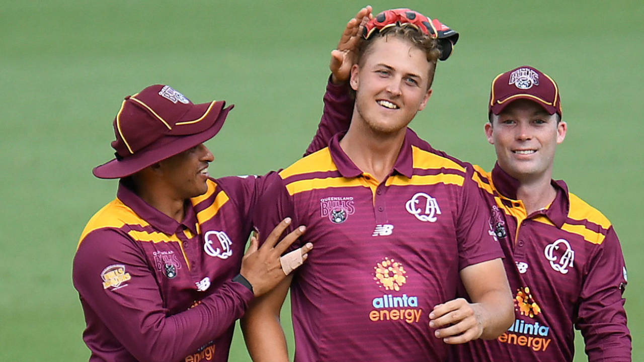 Connor Sully took four wickets, Queensland vs Tasmania, Marsh Cup, Townsville, November 1, 2021