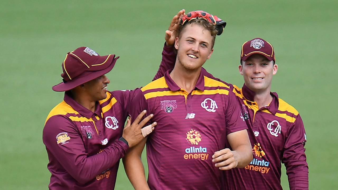 Connor Sully took four wickets, Queensland vs Tasmania, Marsh Cup, Townsville, November 1, 2021