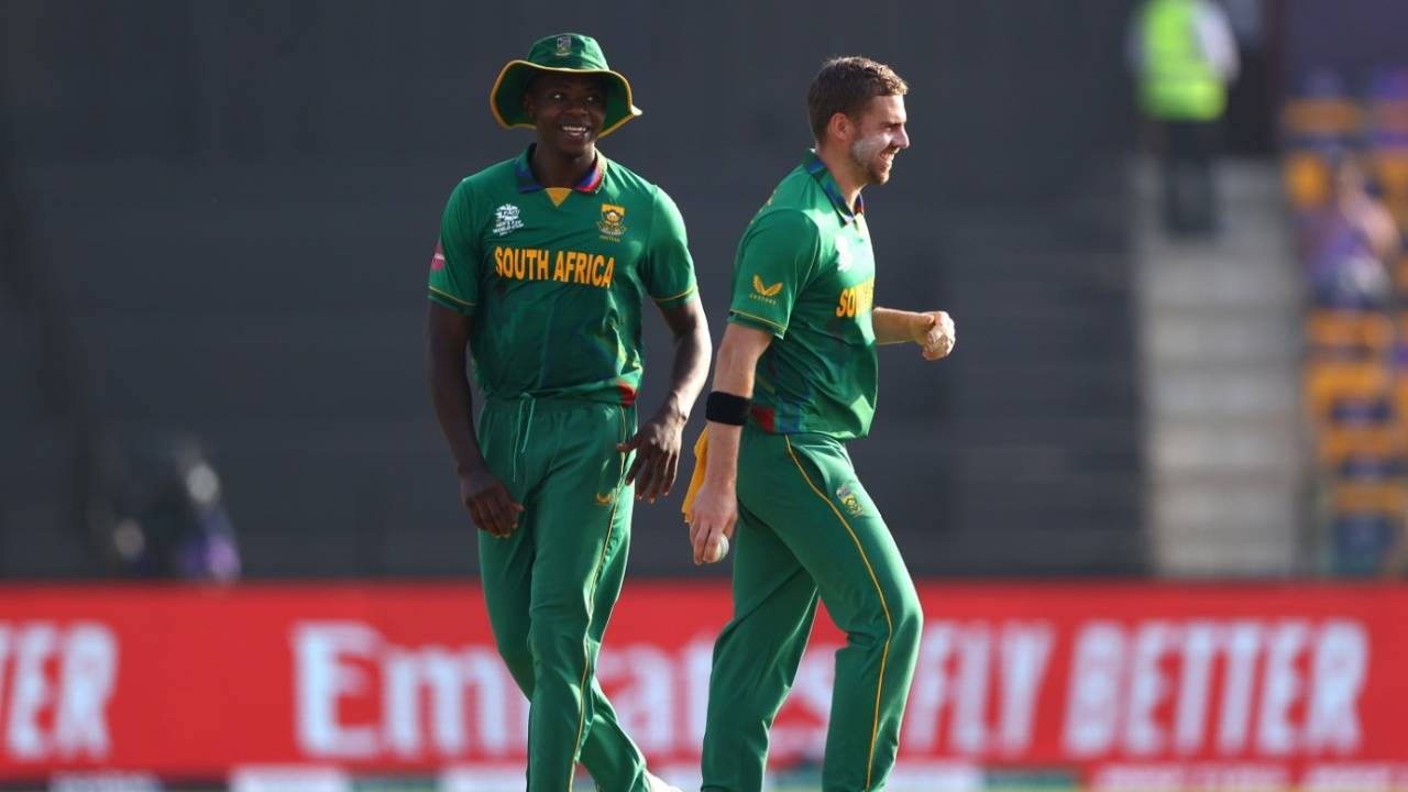 Kagiso Rabada and Anrich Nortje picked up three wickets each, Bangladesh vs South Africa, T20 World Cup, Group 1, Abu Dhabi, November 2, 2021