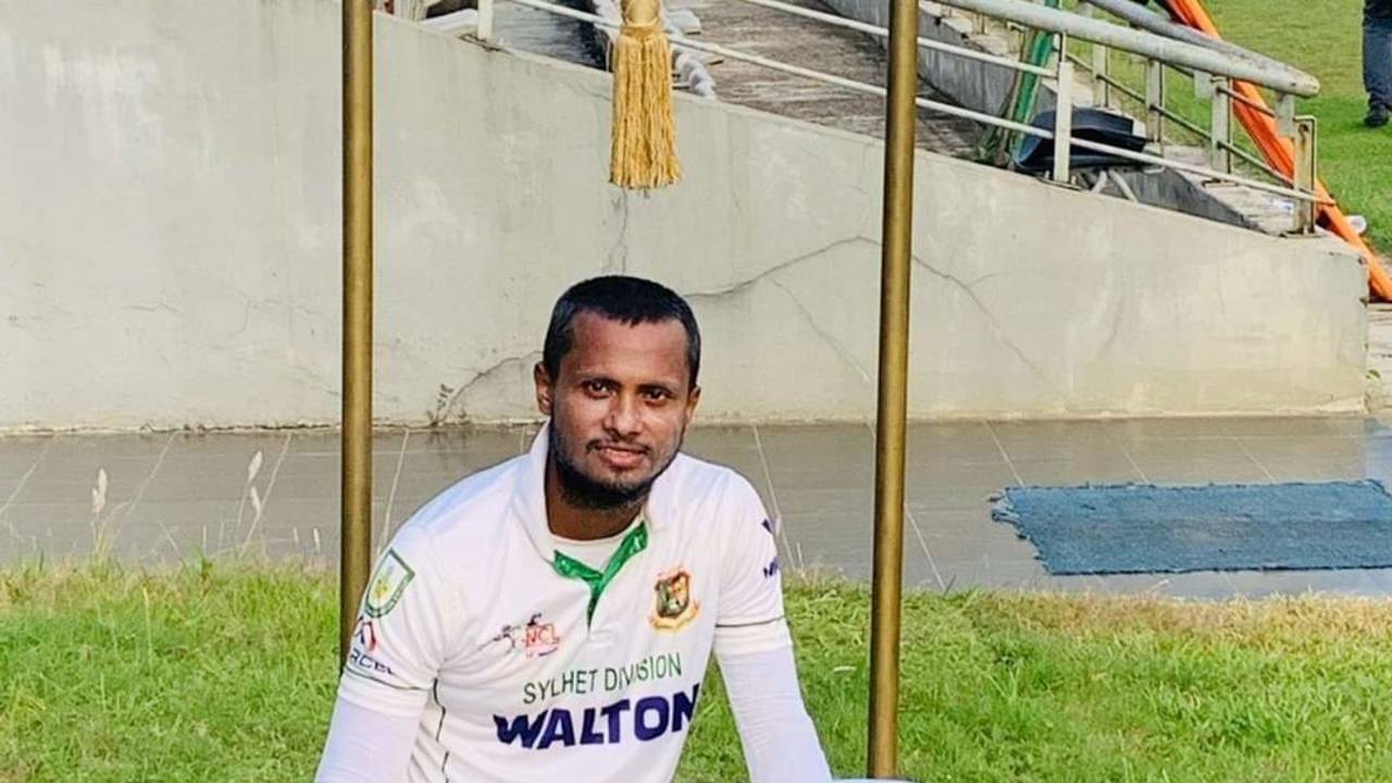 Enamul Haque Jr picked up his 500th first-class wicket, Rangpur Division vs Sylhet Division, 4th day, National Cricket League 2021-22, Sylhet International Cricket Stadium, November 3, 2021