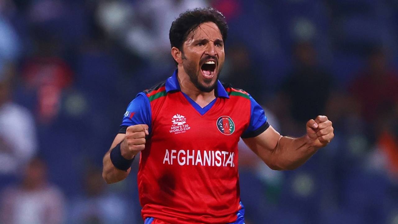 Gulbadin Naib roars after dismissing KL Rahul, Afghanistan vs India, T20 World Cup, Group 2, Abu Dhabi, November 3, 2021