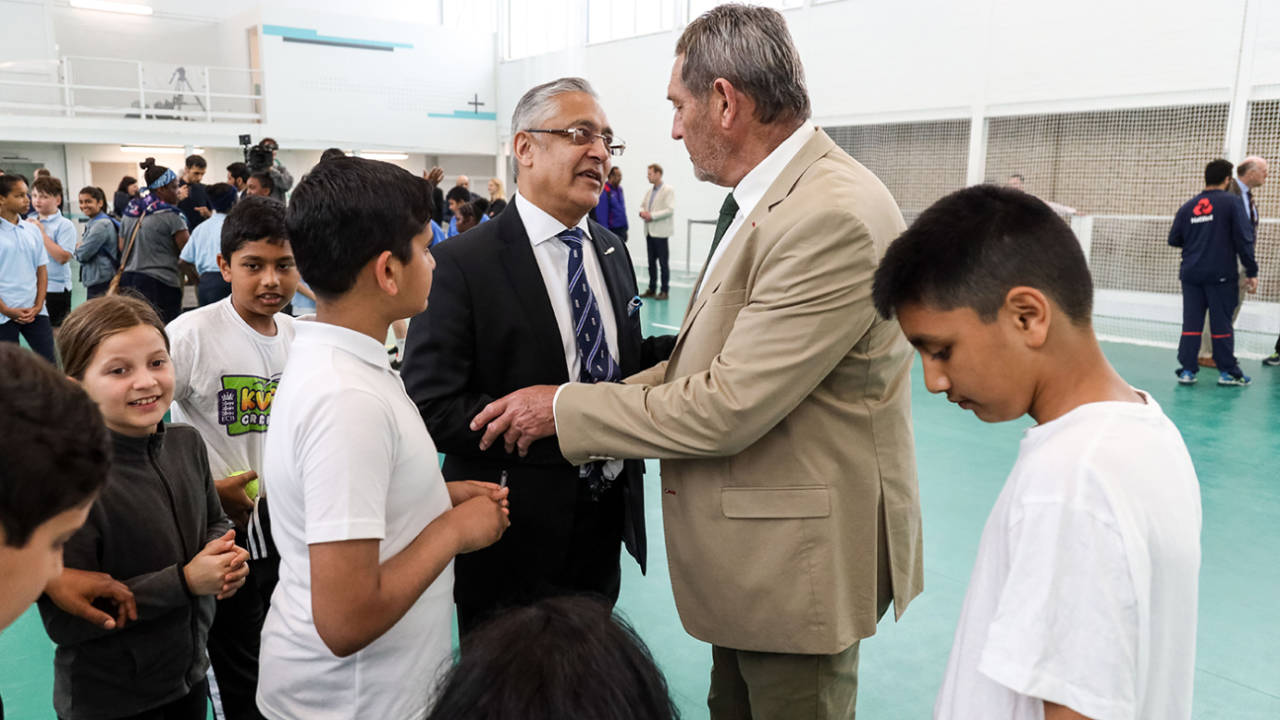 Lord Patel and Graham Gooch at the launch of the Leyton Hub in 2019&nbsp;&nbsp;&bull;&nbsp;&nbsp;Getty Images