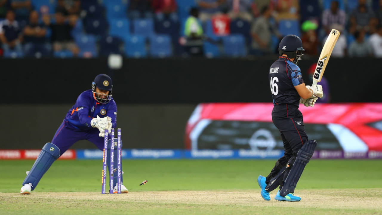 Rishabh Pant stumps Craig Williams off Ravindra Jadeja, India vs Namibia, T20 World Cup, Group 2, Dubai, November 8, 2021