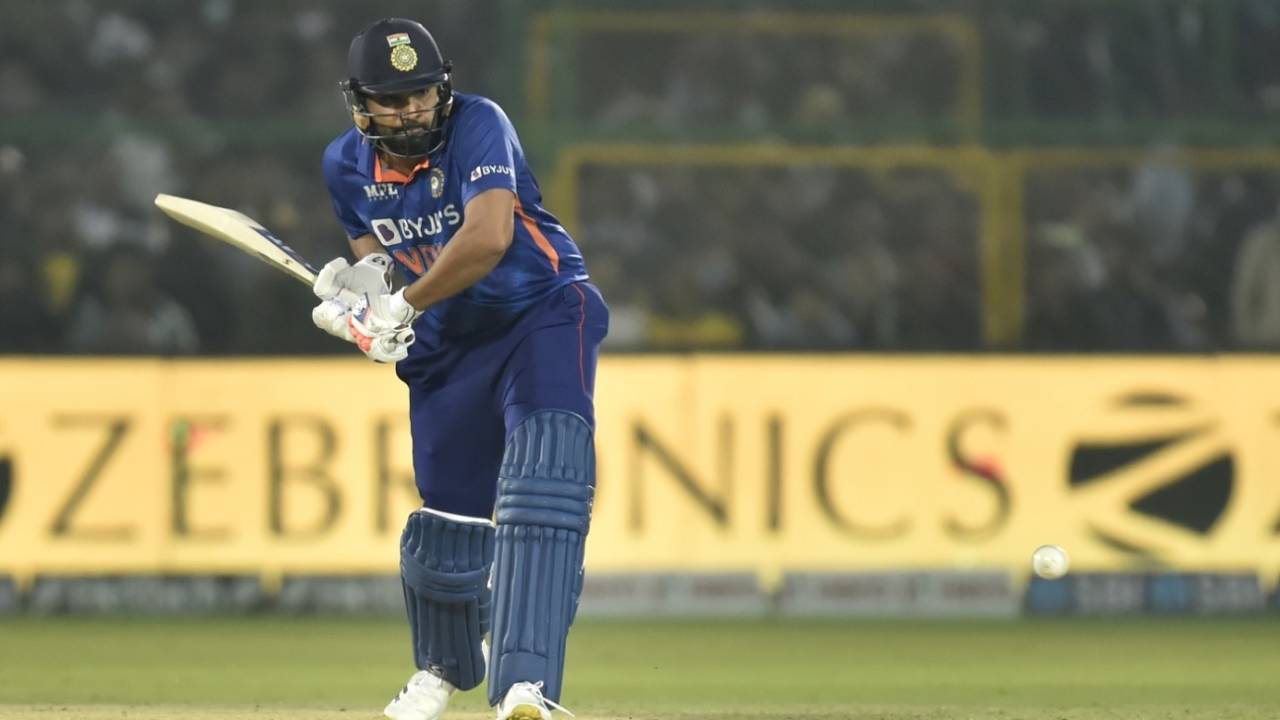 Rohit Sharma plays off the front foot, 1st T20I, India vs New Zealand, Jaipur, November 17, 2021