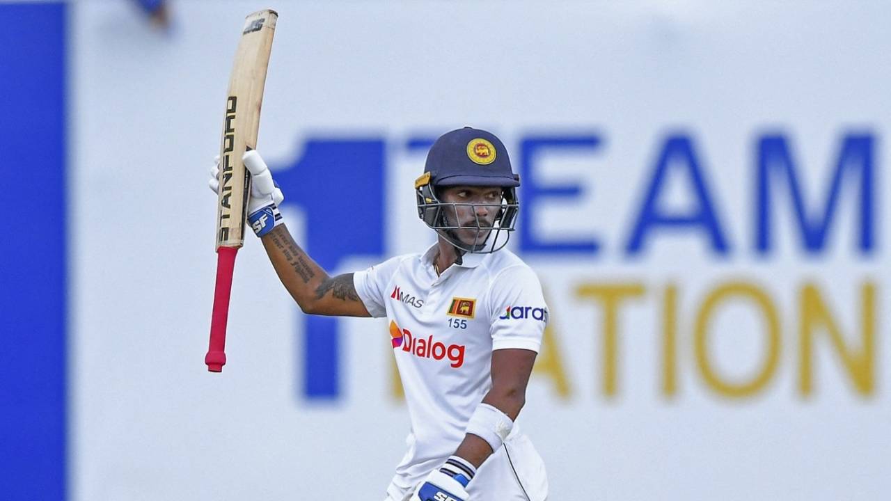 Pathum Nissanka raises his half-century, Sri Lanka vs West Indies, 2nd Test, Galle, 1st day, November 29, 2021