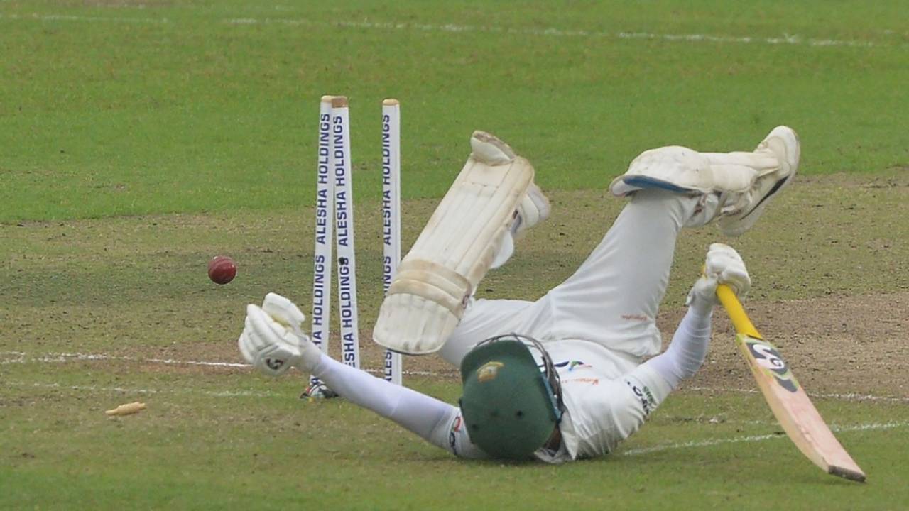 Mominul Haque was undone by an unwise decision to pinch a single to Hasan Ali&nbsp;&nbsp;&bull;&nbsp;&nbsp;AFP/Getty Images