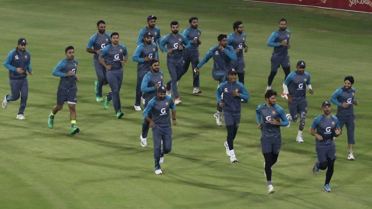 The Pakistan team players train ahead of the T20I series, Karachi, December 11, 2021