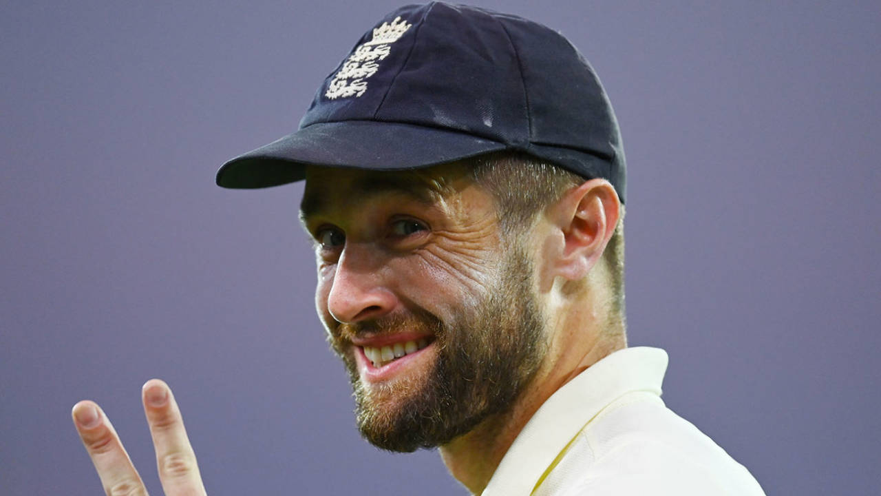 Chris Woakes smiles for the cameras, Australia vs England, 2nd Test, The Ashes, Adelaide, 1st day, December 16, 2021