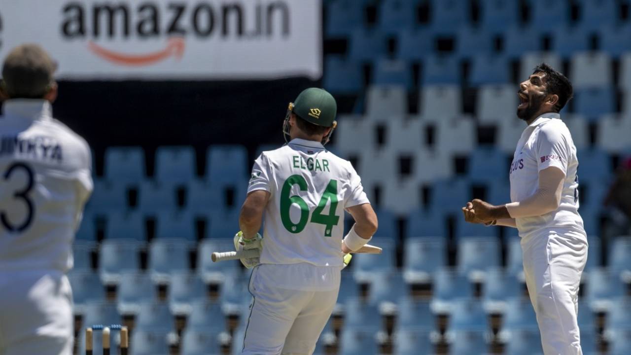 Jasprit Bumrah roars after dismissing Dean Elgar, South Africa vs India, 1st Test, Centurion, 5th day, December 30, 2021