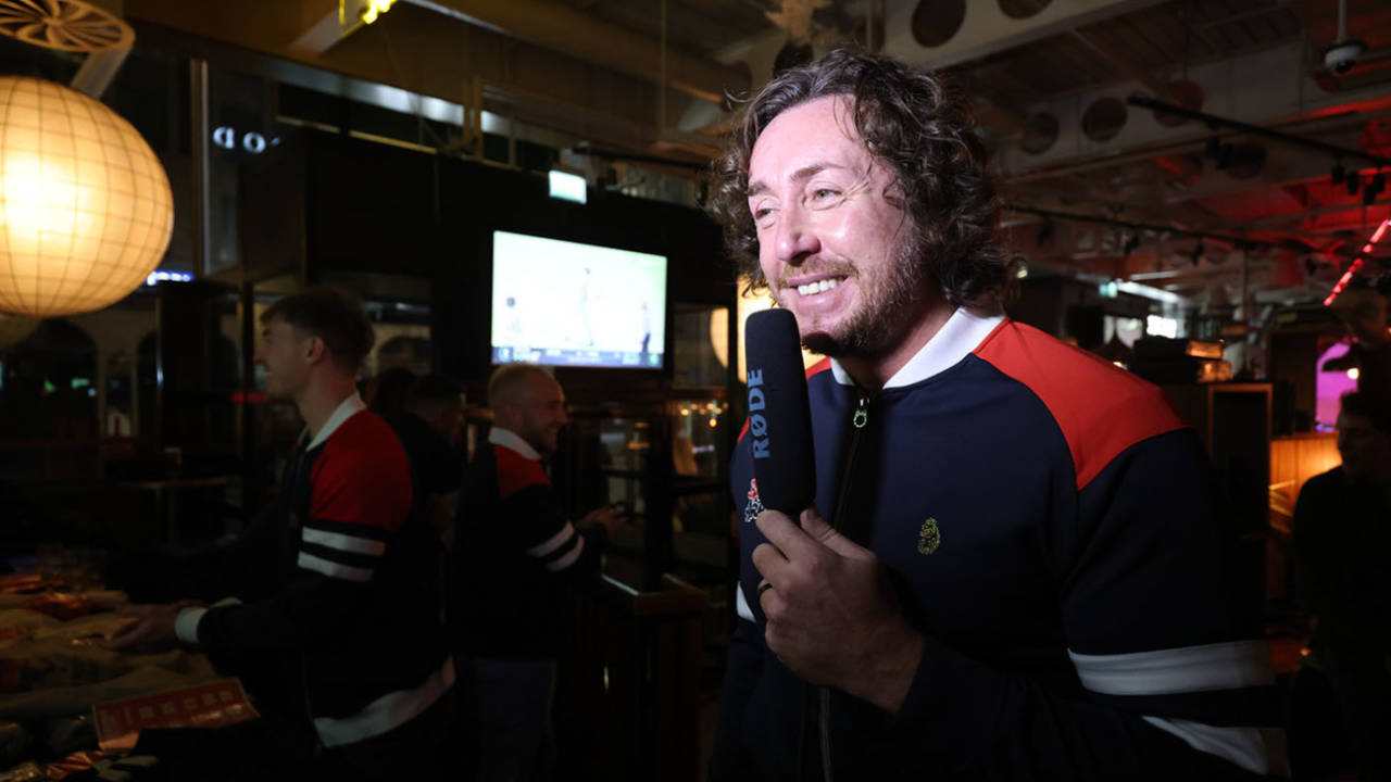 Former England cricketer Ryan Sidebottom watches day four of the first Ashes Test, London, December 11, 2021