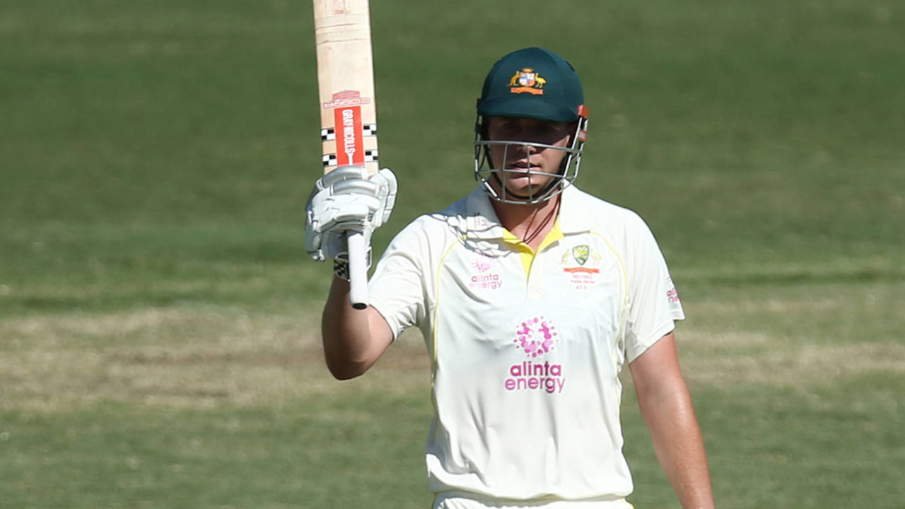 Cameron Green made his first fifty of the series&nbsp;&nbsp;&bull;&nbsp;&nbsp;CA/Cricket Australia/Getty Images
