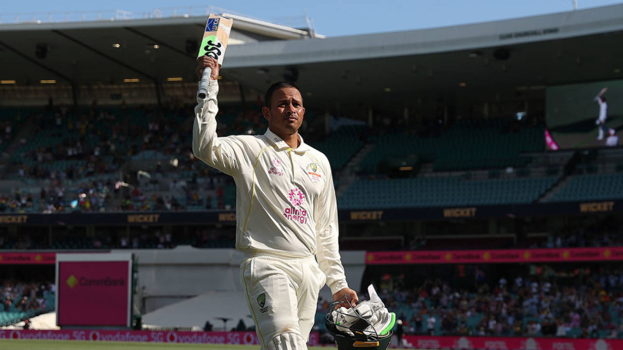 Usman Khawaja soaks in the SCG's ovation, Australia vs England, Men's Ashes, 4th Test, 4th day, Sydney, January 8, 2022