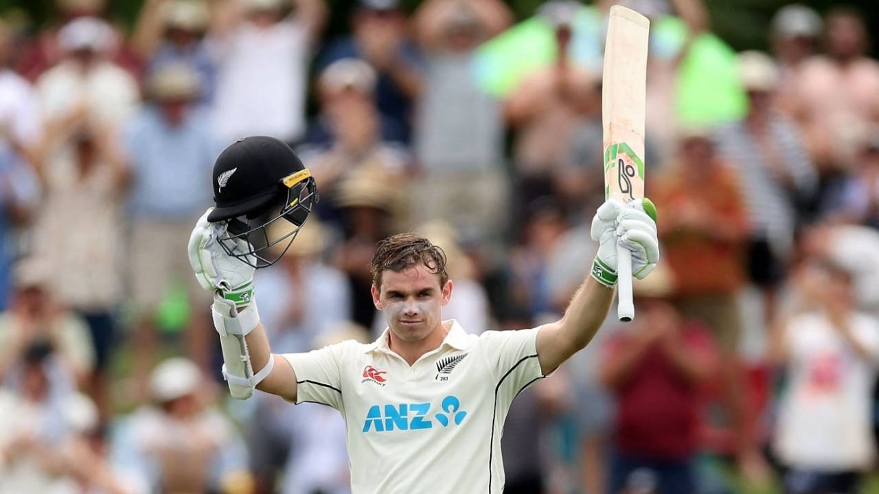Tom Latham became the sixth New Zealand captain to a Test double&nbsp;&nbsp;&bull;&nbsp;&nbsp;Getty Images