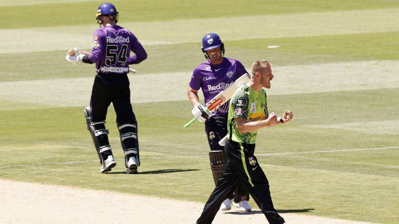 Nathan McAndrew celebrates a wicket&nbsp;&nbsp;&bull;&nbsp;&nbsp;Getty Images