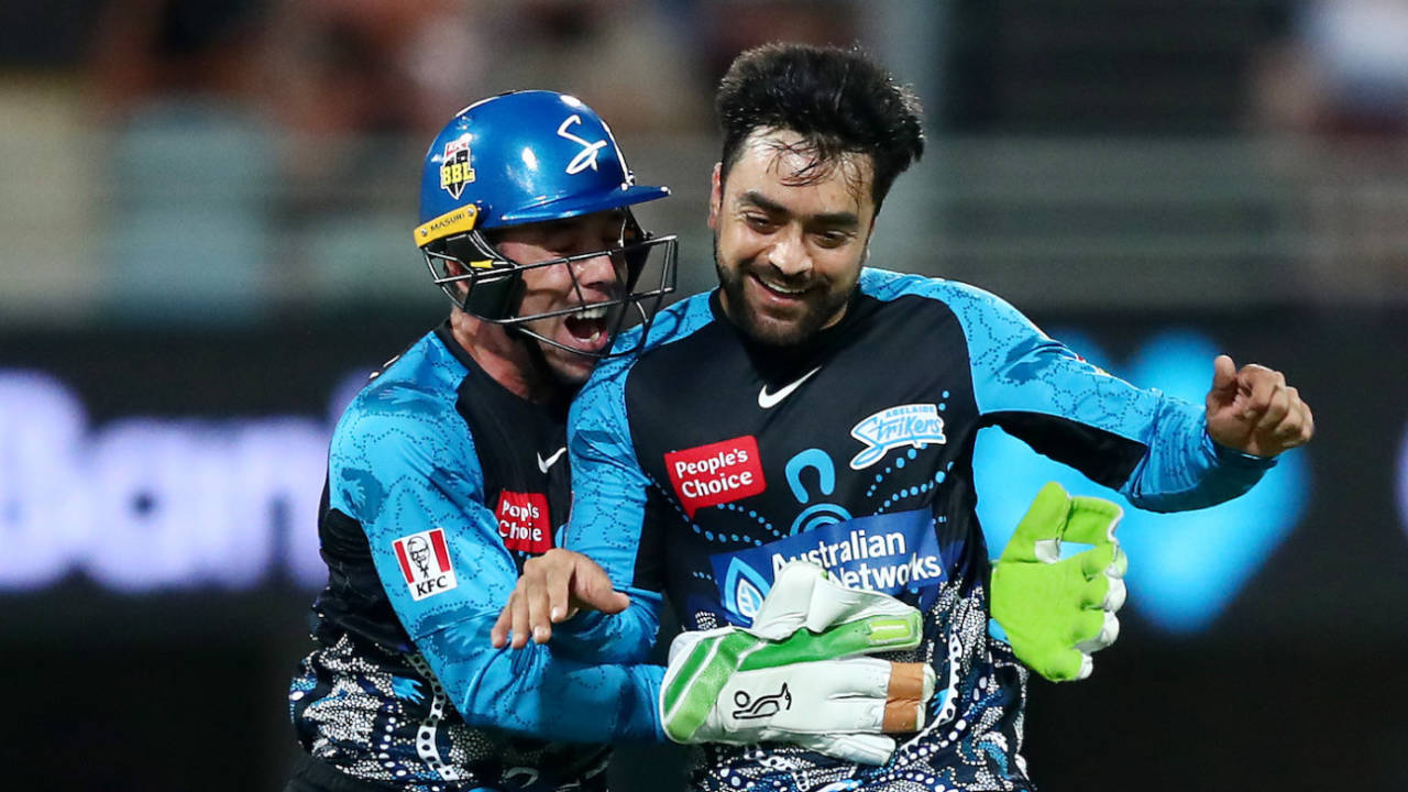Rashid Khan is expected to remain at Adelaide Strikers, using the club's retention pick if required&nbsp;&nbsp;&bull;&nbsp;&nbsp;Cricket Australia via Getty Images