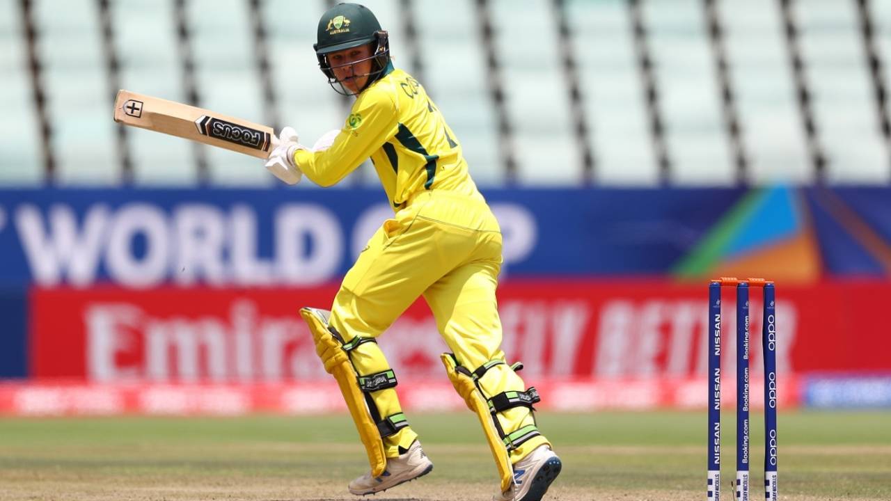 Cooper Connolly hits one behind square, Australia vs West Indies, U-19 World Cup 2020, Benoni, February 07, 2020