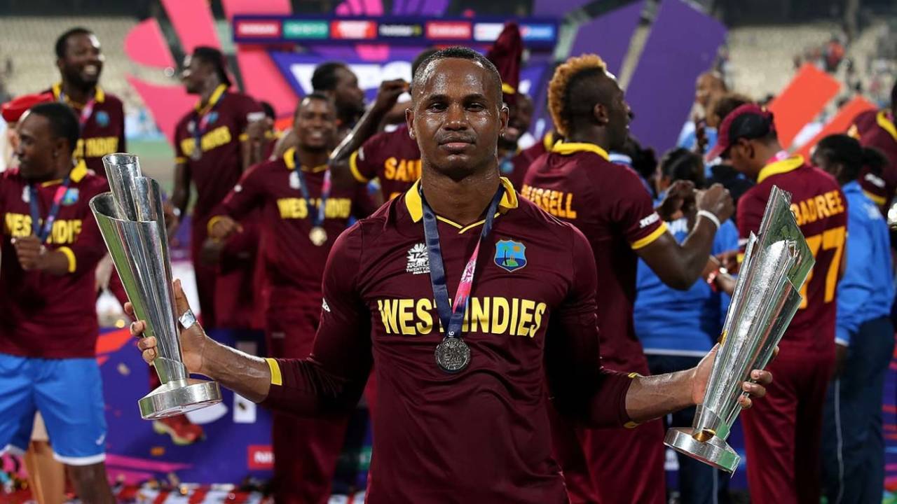 Marlon Samuels was the Player of the Match, England v West Indies, World T20, final, Kolkata, April 3, 2016 