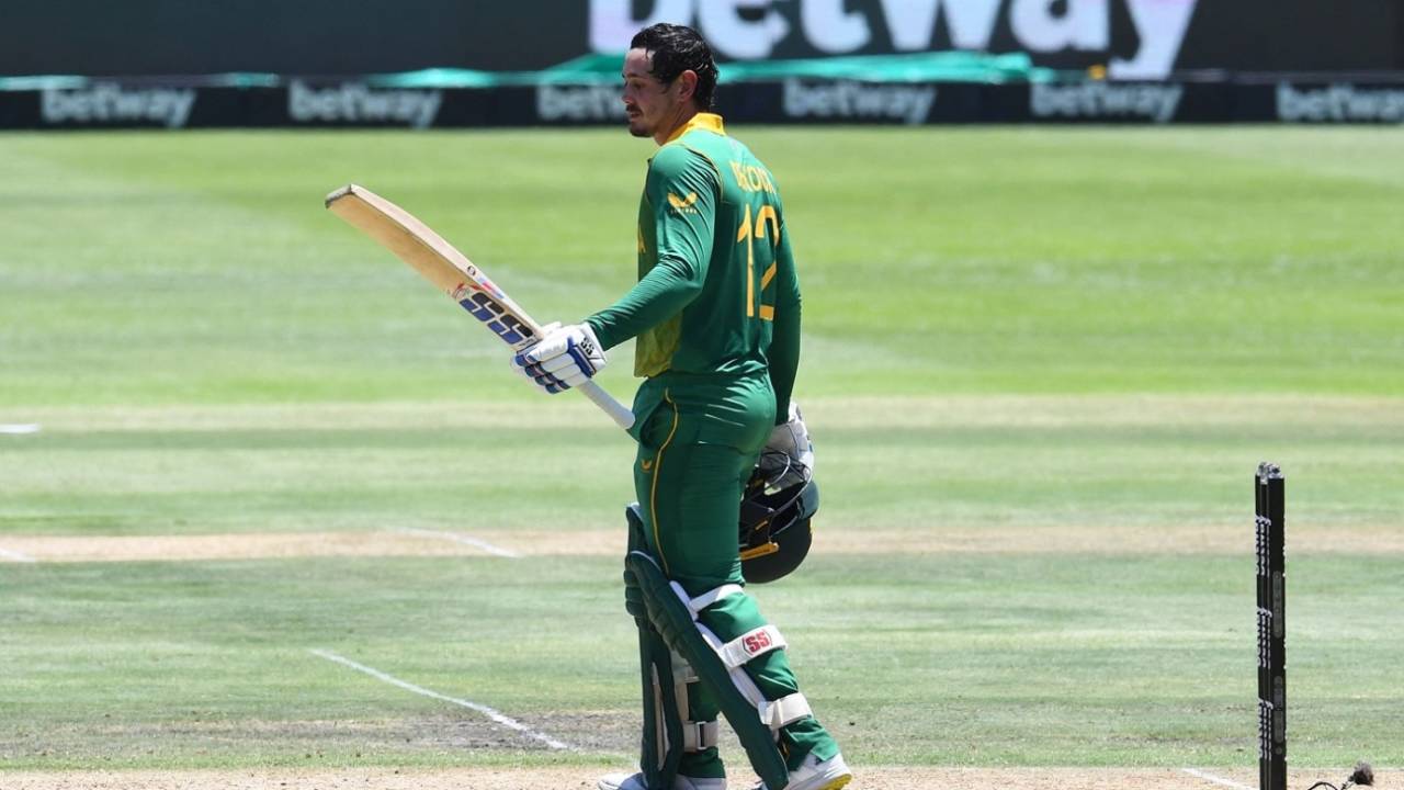 Quinton de Kock has moved into the top five again, for the first time since the 2019 World Cup&nbsp;&nbsp;&bull;&nbsp;&nbsp;AFP/Getty Images
