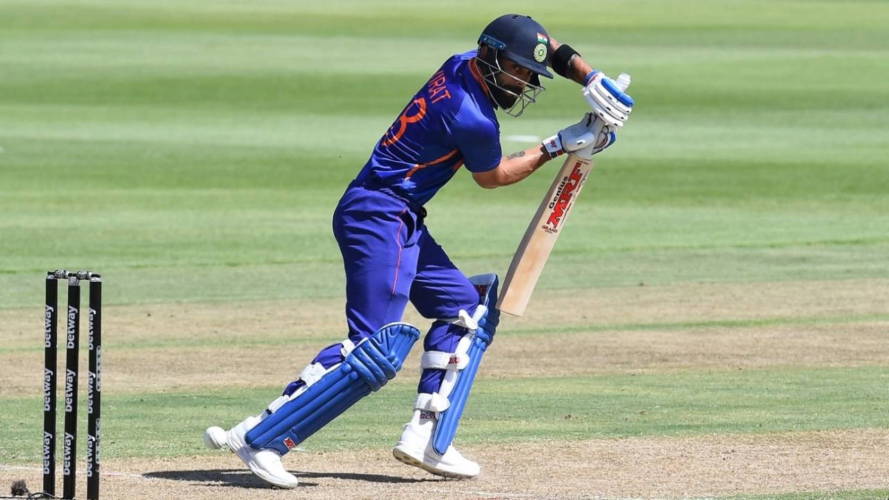 Virat Kohli guides the ball, South Africa vs India, 3rd ODI, Cape Town, January 23, 2022